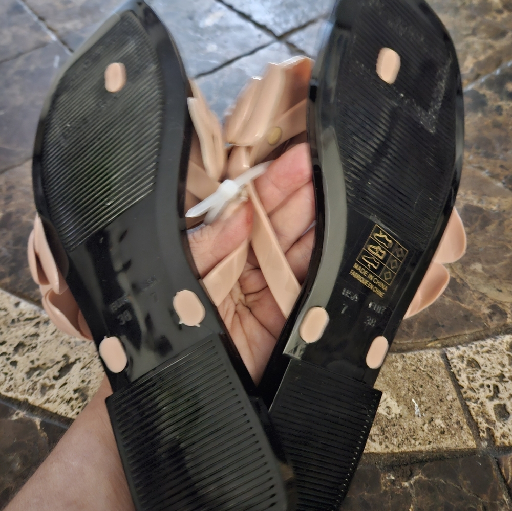 Jeffrey Campbell Floraler Women's Black and Tan Slide Sandals sz 7 NEW - Picture 4 of 6